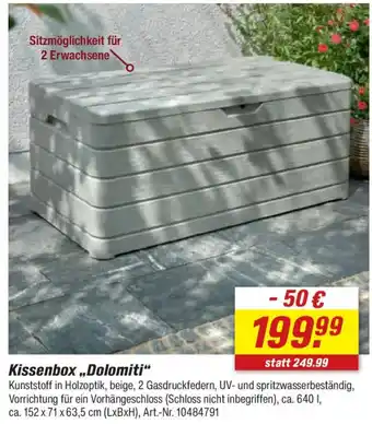 toom Baumarkt Kissenbox ,,Dolomiti" Angebot