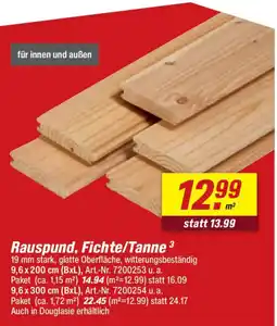toom Baumarkt Rauspund, Fichte/Tanne³ Angebot