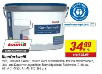 toom Baumarkt Komfortweiß Angebot