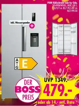 Möbel Boss PKM Kühlschrank Side-by-Side Angebot