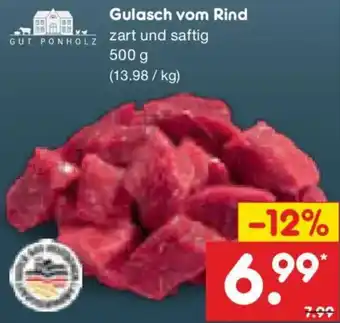 Netto Marken-Discount GUT PONHOLZ Gulasch vom Rind Angebot