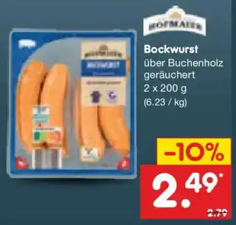 Netto Marken-Discount Hofmaier Bockwurst Angebot