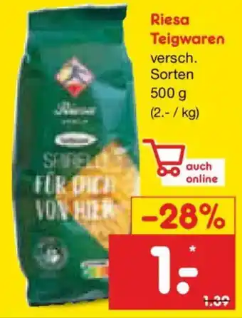 Netto Marken-Discount Riesa Teigwaren Angebot