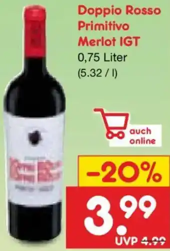 Netto Marken-Discount Doppio Rosso Primitivo Merlot IGT Angebot