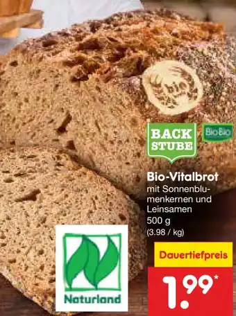 Netto Marken-Discount BACK STUBE Bio-Vitalbrot Angebot