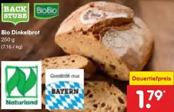 Netto Marken-Discount BACK STUBE Bio Dinkelbrot Angebot