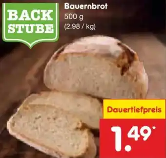 Netto Marken-Discount BACK STUBE Bauernbrot Angebot