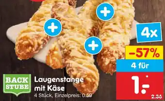 Netto Marken-Discount BACK STUBE Laugenstange mit Käse Angebot