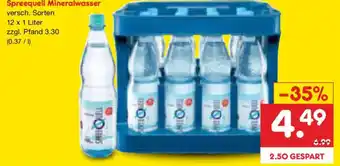 Netto Marken-Discount Spreequell Mineralwasser Angebot