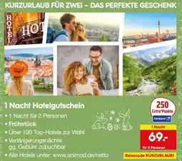 Netto Marken-Discount Kurzurlaub für zwei - das perfekte geschenk 1 nacht für 2 personen Angebot