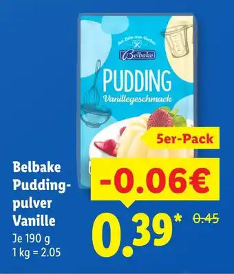 Lidl Belbake puddingpulver vanille Angebot