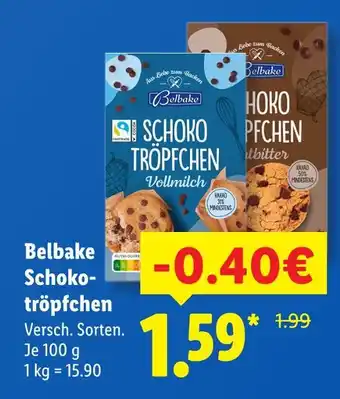 Lidl Belbake schoko-tröpfchen vollmilch Angebot