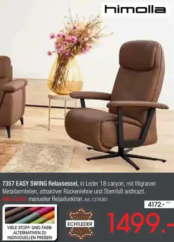 Zurbrüggen Himolla 7357 EASY SWING Relaxsessel Angebot