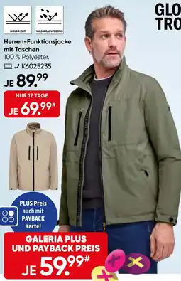 Galeria GLOBE TROTTER Herren-Funktionsjacke mit Taschen Angebot