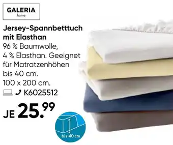 Galeria GALERIA home Jersey-Spannbetttuch mit Elasthan Angebot