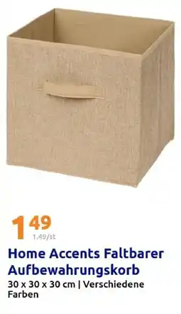 Action Home Accents Faltbarer Aufbewahrungskorb Angebot