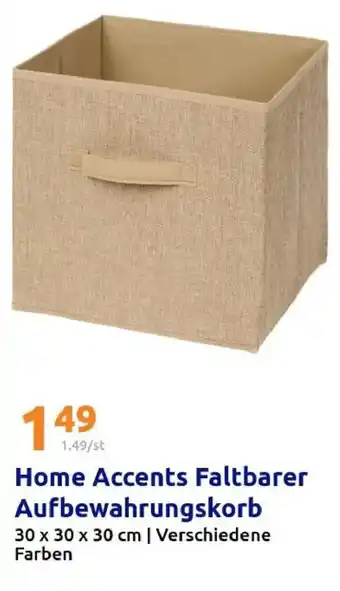 Action Home Accents Faltbarer Aufbewahrungskorb Angebot