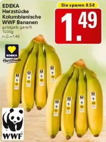 WEZ EDEKA Herzstücke Kolumbianische WWF Bananen Angebot