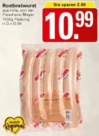 WEZ Rostbratwurst Angebot