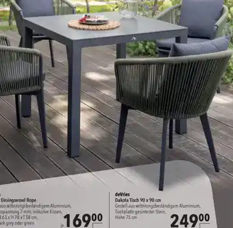 CITTI Markt deVries Dakota Tisch 90 x 90 cm Angebot
