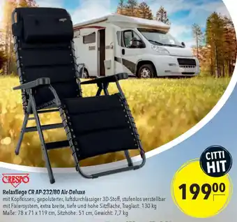 CITTI Markt CRESPO Relaxliege CR AP-232/80 Air-Deluxe Angebot