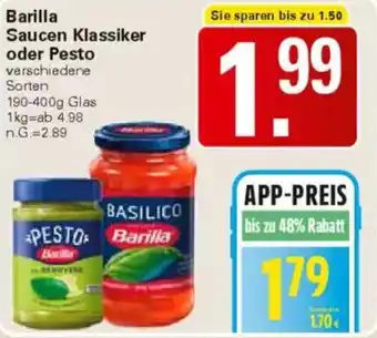 WEZ Barilla Saucen Klassiker oder Pesto Angebot