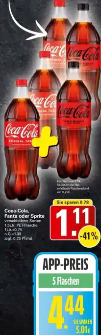 WEZ Coca-Cola, Fanta oder Sprite Angebot