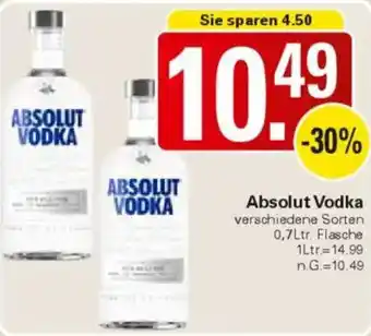 WEZ Absolut Vodka Angebot