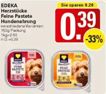 WEZ EDEKA Herzstücke Feine Pastete Hundenahrung Angebot