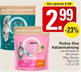 WEZ Purina One Katzennahrung Angebot