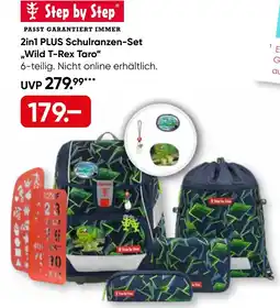 Galeria Step by Step 2in1 PLUS Schulranzen-Set ,,Wild T-Rex Taro" Angebot