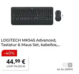 MediaMarkt LOGITECH MK545 Advanced, Tastatur & Maus Set, kabellos,... Angebot