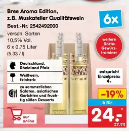 Netto Marken-Discount Bree Aroma Edition, z.B. Muskateller Qualitätswein Angebot