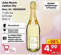 Netto Marken-Discount Jules Mumm medium Dry Angebot
