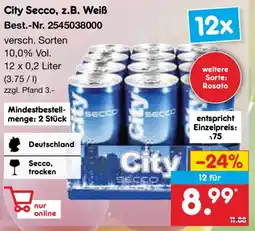 Netto Marken-Discount City Secco, z.B. Weiß Angebot