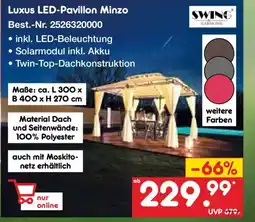 Netto Marken-Discount SWING & HARMONIE Luxus LED-Pavillon Minzo Angebot