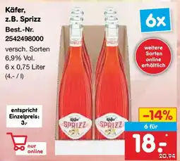 Netto Marken-Discount Käfer, z.B. Sprizz Angebot