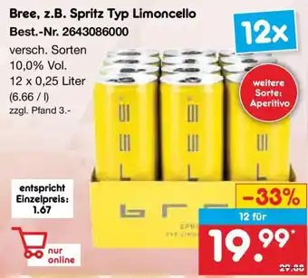 Bree, z.B. Spritz Typ Limoncello