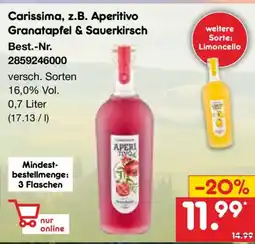 Netto Marken-Discount Carissima, z.B. Aperitivo Granatapfel & Sauerkirsch Angebot
