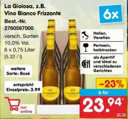 Netto Marken-Discount La Gioiosa, z.B. Vino Bianco Frizzante Angebot