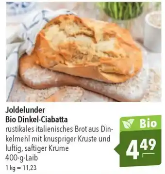 CITTI Markt Joldelunder Bio Dinkel-Ciabatta Angebot