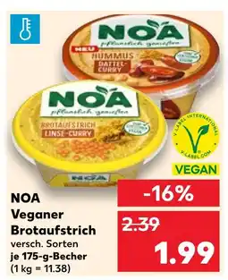Kaufland Noa hummus mit curry Angebot