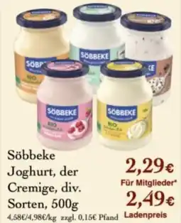 LPG Biomarkt Söbbeke Joghurt Angebot