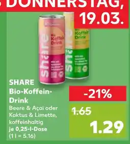 Kaufland Share bio-koffein-drink beere & açai Angebot