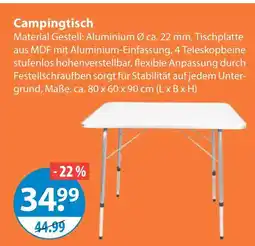 V Markt Campingtisch Angebot
