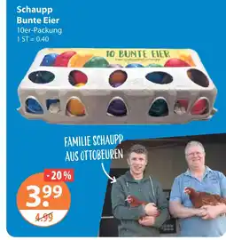 V Markt Schaupp bunte eier Angebot