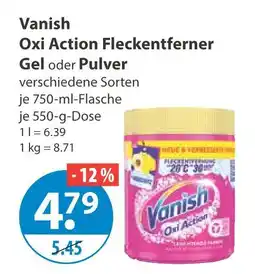 V Markt Vanish oxi action fleckentferner gel oder pulver Angebot