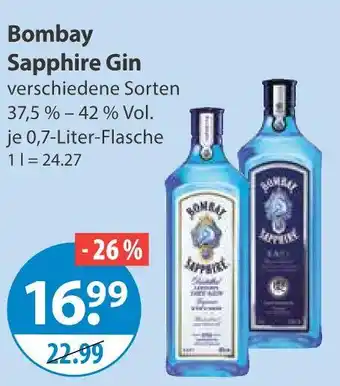 V Markt Bombay sapphire gin Angebot