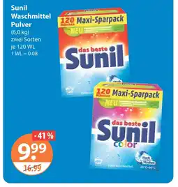V Markt Sunil waschmittel pulver Angebot