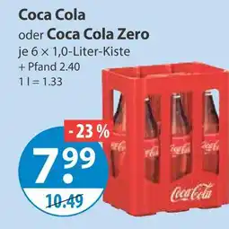 V Markt Coca cola erfrischungsgetränke Angebot